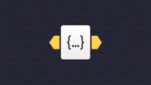 a conceptual graphic showing code brackets